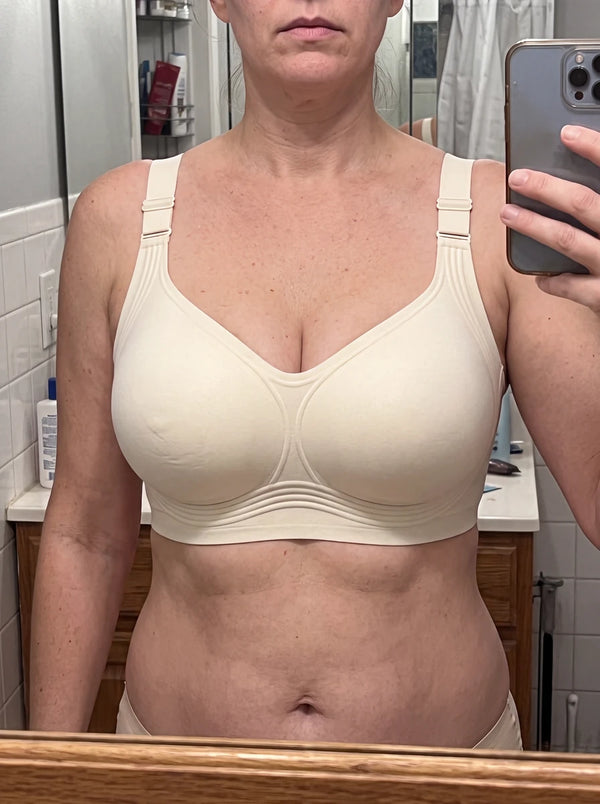 Customer wearing the JellyBand bra
